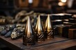 Close-up of intricately crafted handmade bullets designed to exterminate vampires