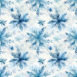 Winter Floral Watercolor Pattern
