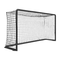 Wall Mural - silhouette ground soccer goal sport black color only