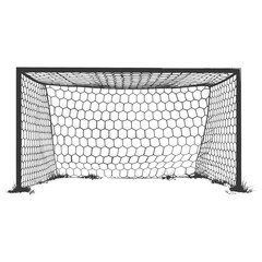 Wall Mural - silhouette ground soccer goal sport black color only