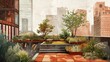 Green Rooftop Retreats: Urban Oasis and conceptual metaphors of Urban Oasis