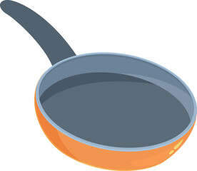 Poster - Iron handle pan icon cartoon vector. Home domestic object. Cook equipment