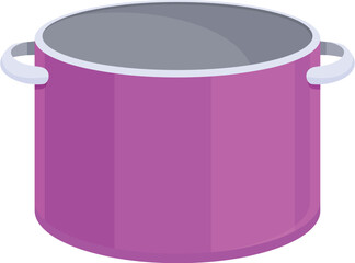 Poster - Violet saucepan icon cartoon vector. Food utensil. Metal culinary object