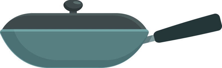 Poster - Modern frying pan icon cartoon vector. Domestic object. Cuisine element