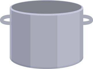 Poster - Steel metal saucepan icon cartoon vector. Home pot. Iron equipment