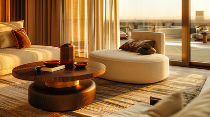 luxurious interior design with modern furnishings and elegant touches, perfect for a sophisticated a