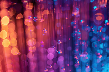 Poster - Abstract colorful background with lights and bokeh. Background image. Created with Generative AI technology.