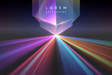 Wall Mural - crystal with light refraction effect