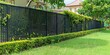 lattice fence that affords privacy for the backyard