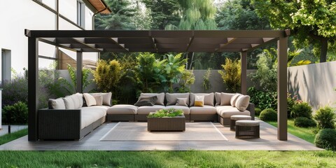 Wall Mural - multi-functional modern backyard