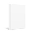 Blank hardcover book mockup. Vector illustration isolated on white background. It can be used for promo, catalogs, brochures, magazines, etc. Ready for your design. EPS10.