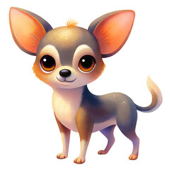 Cute Chihuahua dog isolated on transparent background