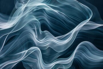 Wall Mural - Abstract organic lines forming panoramic wallpaper background, digital illustration