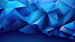 Luxury blue background with low poly triangle ,Generative AI
