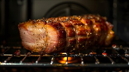 Canvas Print - Roast pork in the oven 