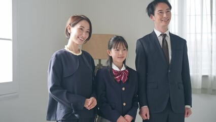 Aufkleber - フォーマルな服装の親子