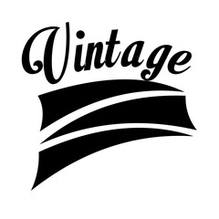 Canvas Print - vintage logo label