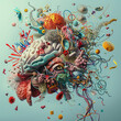 A vivid representation of the ADHD concept, highlighting elements of focus, distraction, and brain functioning. The image encompasses the complex nature of this cognitive condition. 