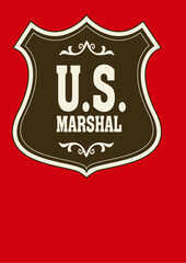 Poster - us marshal badge logo