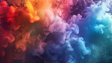 A Kaleidoscope Of Colors Swirling In The Smoky Arena  AI Generated Illustration