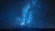 A mesmerizing backdrop of starlight illuminating the  AI generated illustration