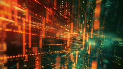 Poster - Enigmatic business and finance abstract background with dynamic patterns and vibrant colors