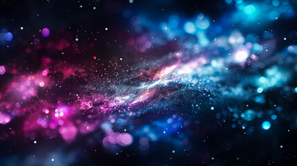 Wall Mural - A galaxy with a purple and blue swirl