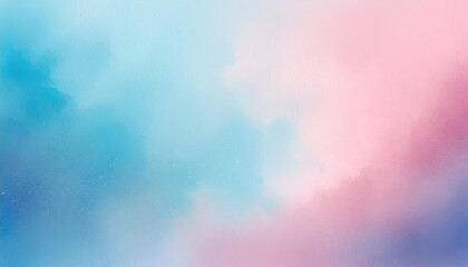 Poster - Abstract blue and pink pastel gradient background. Bright minimalist design.