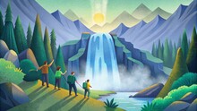 A group of hikers reach a stunning waterfall feeling grateful for the pristine natural surroundings thanks to the efforts of a local community