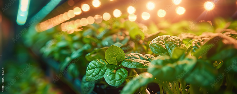 Vertical Farming Rack with Green Spinach Growing in a Hydroponics ...