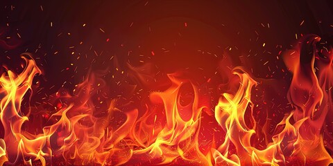 Wall Mural - luxury red fire on a dark background, abstract, symbol, wallpaper.