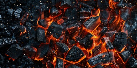 Wall Mural - campfire, lighting a fire, camping, coals, fire, background, wallpaper.
