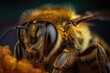 Bee Eating Food in Close-Up - Highly Detailed Macro Photography