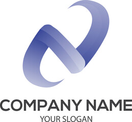 Aufkleber - Letter N Logo and brand design company with gradient.