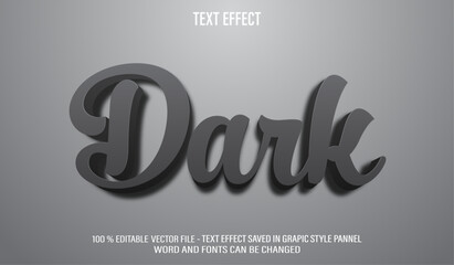 Poster - Dark Grey 3d editable text effect style