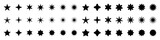 Fototapeta Las - Star - Vector Icon. Stars Vector Collection. Stars. Star Logo. Black Stars. Retro Futuristic Sparkle
