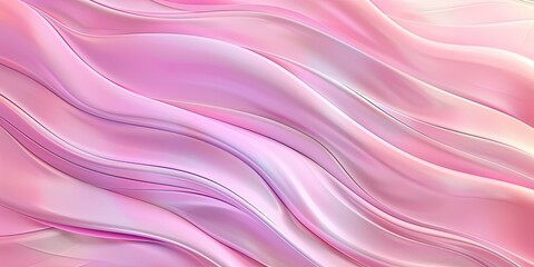 Wall Mural - Pink pastel gradient, wavy and silk, background, wallpaper, copy space.