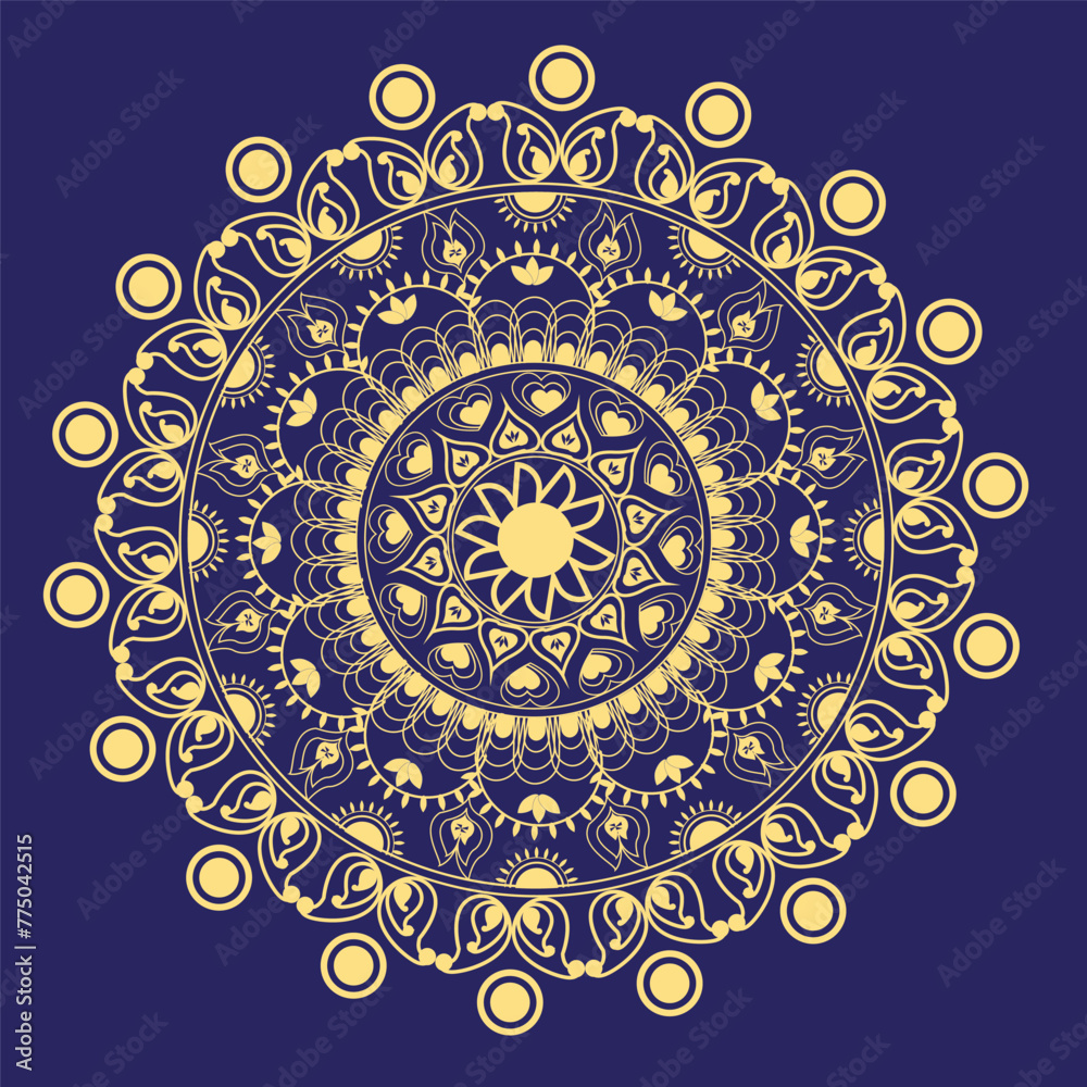 This is simple and vector mandala background and it is editable.