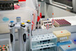 Technical platform of  laboratory . Biochemistry bench.