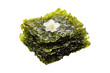 Dried nori sheets, edible seaweed for snack and supplements, isolated