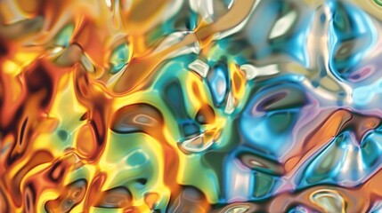 Poster - Abstract Glass Art with Colorful Swirls