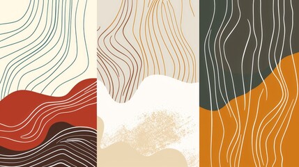 Poster - Abstract Geometric Shapes and Lines Artwork