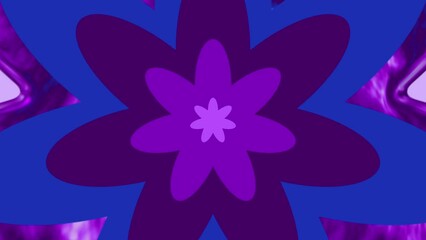 Sticker - Electric flower pattern with chrome texture background/ wallpaper.