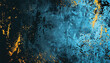 abstract blue background with grunge texture and paint splashes
