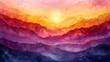 Dawning Hope: Vibrant Hues of Gold and Lavender in Digital Art