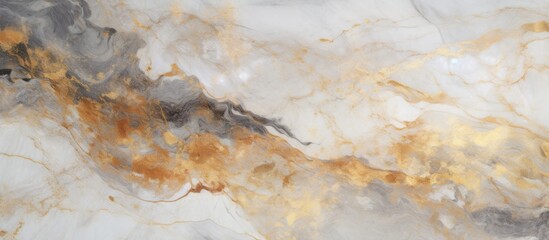 Sticker - Marble countertop with exquisite gold and grey patterns, creating a luxurious and elegant aesthetic