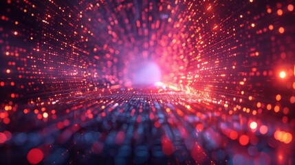 Poster - Cutting-edge technology, digital connectivity. Information superhighway, smart data solutions. Worldwide web structure. Advanced tech and unlimited online access.