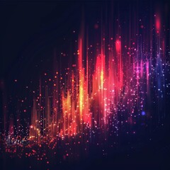 Poster - Abstract AI technology background. Creative banner concept for generative art in digital glitch style. Modern high-tech poster with space for text. Innovative design feature.  EPS 10 format.