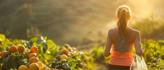 Poster - Healthy runner woman out for a run in the early morning sunrise on a misty mountain road. This fitness image is enhanced by the light streaming through the mist to give it an atmospheric quality.
