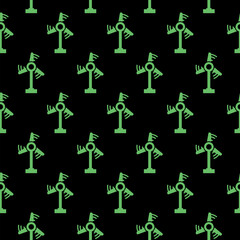 Poster - Wind turbine icon isolated seamless pattern on black background